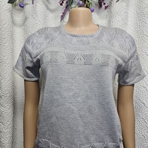 Elegant Gray Knit Top